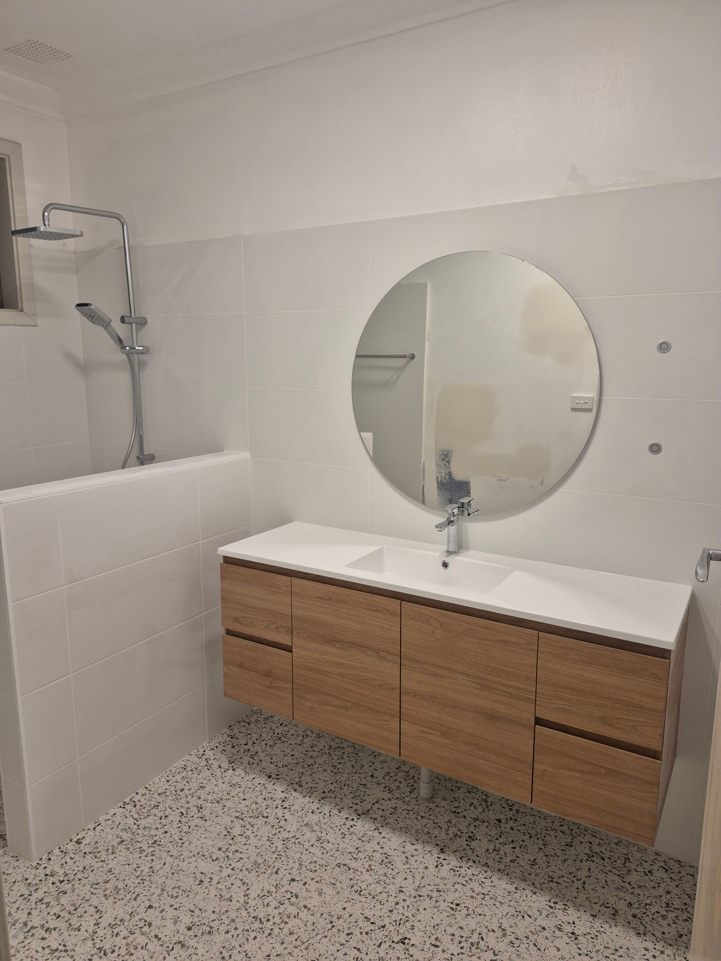 Sleek bathroom overhaul, Bunbury after renovation